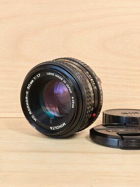 Minolta MD Rokkor-X 50mm f/1.7 Manual Focus Prime Lens Made in Japan